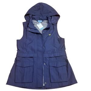 2025 NWT Masters Magnolia Lane Collection Women’s Full Zip Vest Size M Navy ANGC